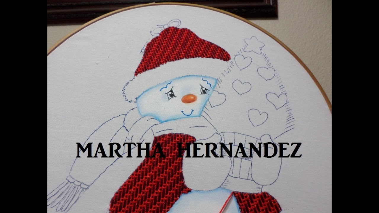 Bordado Fantasía Saco y Gorro Muñeco Nieve