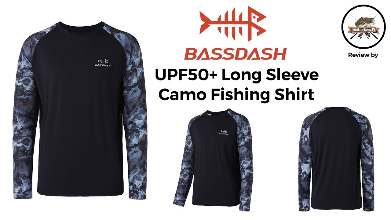 BASSDASH Men's Quick Dry Camo Fishing Shirt - UPF Malaysia