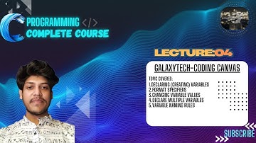 LEC 04 C:VARIABLES IN C l C PROGRAMMING COMPLETE COURSE BY SUMAN SADHU@Gallaxy247