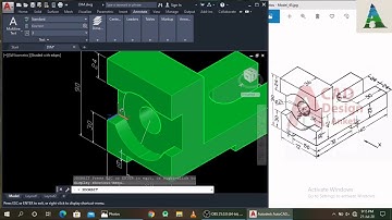 AutoCAD 3d modeling, Exercise_#05, Dimensioning a 3d Model.