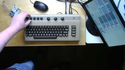 A broken C64 and a raspberry pi 4 combined into a generative techno groovebox (puredata algorithm)