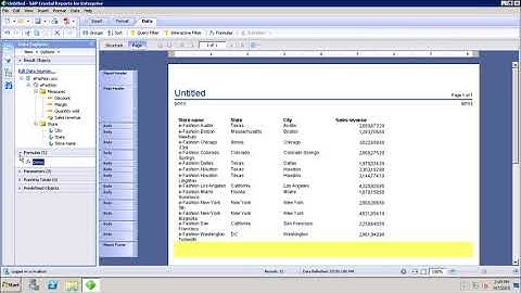 SAP Crystal Reports - Creating and Modifying Formulas