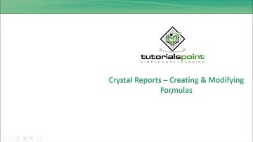 SAP Crystal Reports - Creating and Modifying Formulas