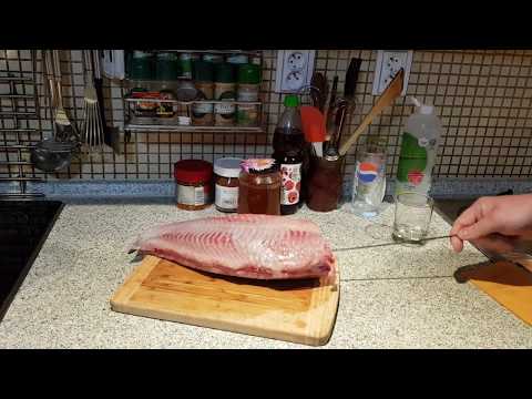 Dead carp meat moving