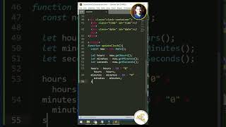 Build Digital Clock with Date using HTML CSS JavaScript 🕒 | Project for Beginners #shortvideo