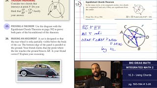 Big Ideas Math [IM2]: 10.3 - Using Chords (Lecture & Problem Set)