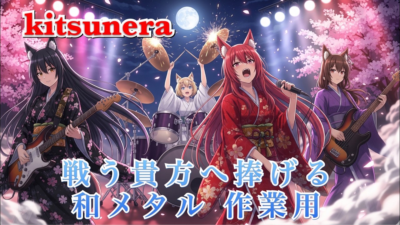 「もう一踏ん張り」戦う貴方へ捧げる和メタル作業用女性ボーカル【Kitsunera　Japanesemetal】