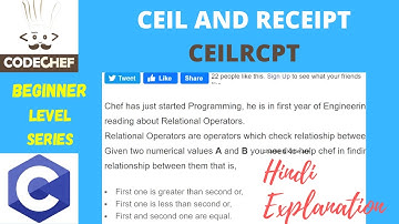 CEIL AND RECEIPT | CEILRCPT | codechef beginner level soved in C | codechef solution