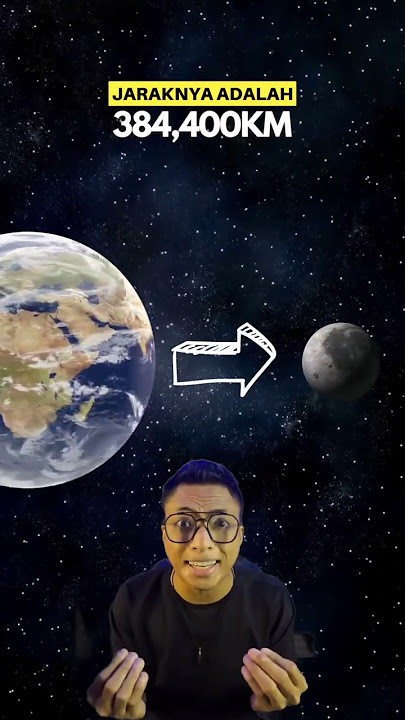 Jarak sebenar antara Bumi dan Bulan? #shorts