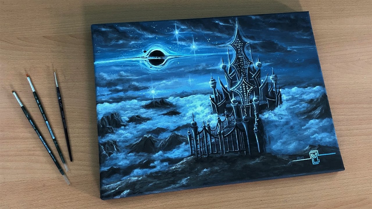 Fantasy Landscape | Painting Time-Lapse || "Black Hole Castle"