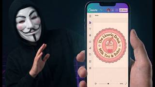 Masked Guy Teaches How to Make a Logo for Free on Canva Mobile App screenshot 4