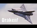 Draken Airshow! Saab J35J Draken jet Fighter Complete Afterburning Flight Display - Flygfesten 2022