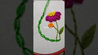 beautiful flower border design #embroidery #viral #shorts #youtubeshorts