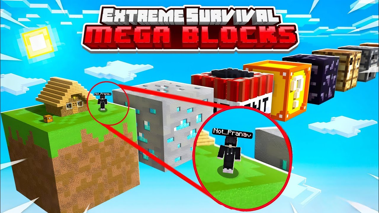 Minecraft Extreme Mega Block challenge.. - YouTube