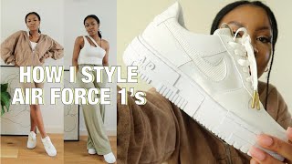 HOW STYLE AIR FORCE 1'S | 5 CASUAL & COMFY OUTFIT IDEAS - YouTube