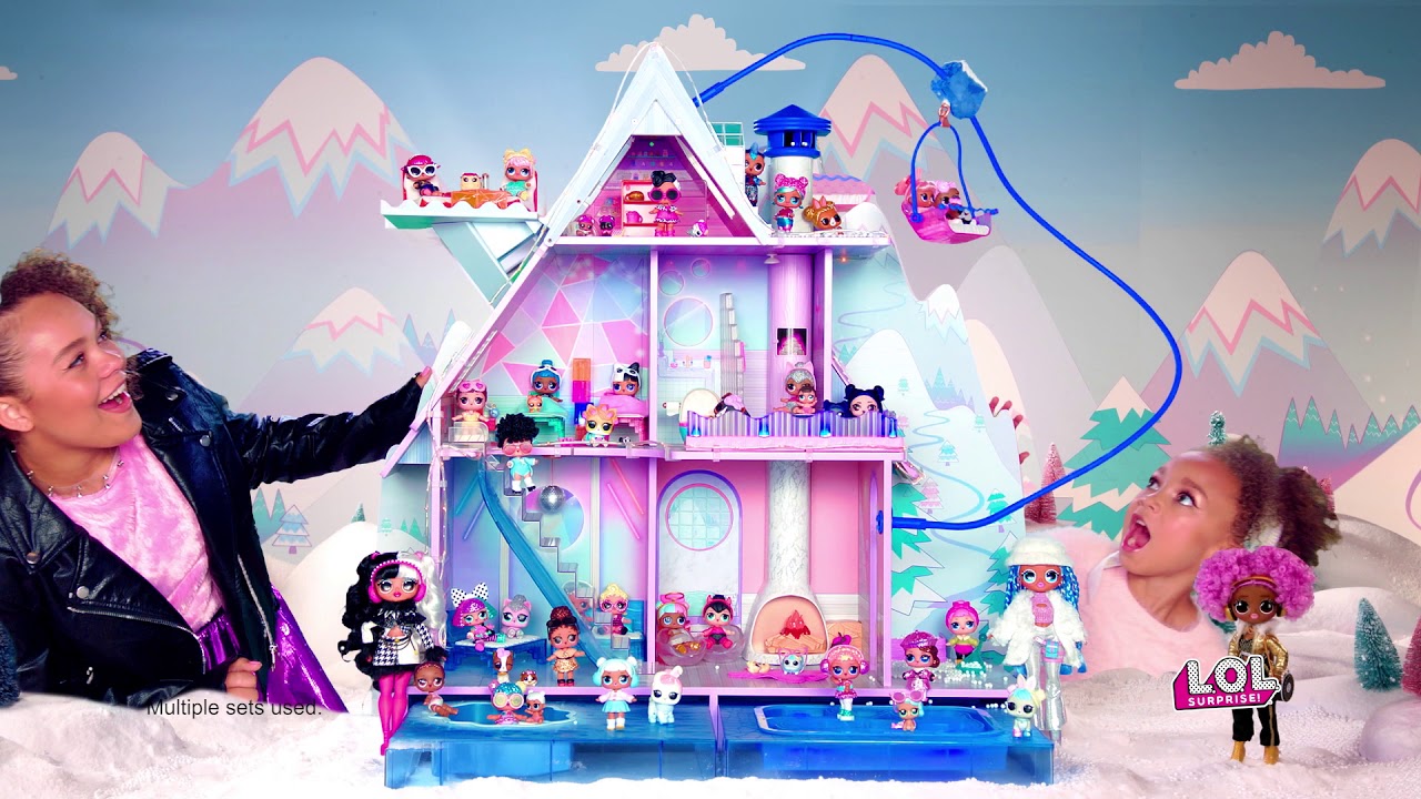 L.O.L Surprise! Winter Disco Chalet Doll House with 95+ Surprises - YouTube