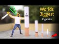 इंसान से भी बड़ी सिगरेट पिया !! Smoking Worlds Largest 8 Feet Real Cigarette ।। Biggest Cigarette