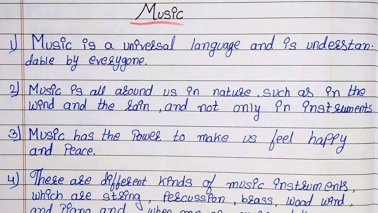 essay about music in english