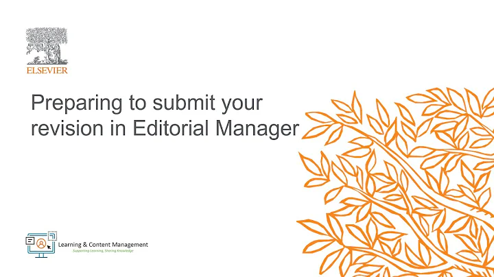 Preparing to submit your revision in Editorial Manager