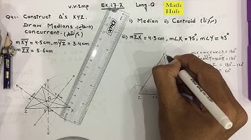 Math Class 9th Ch 17,Ex 17.2,Q 4,part 3,Draw the Median on a triangle