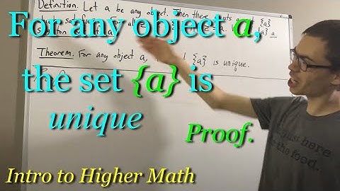 Proof of uniqueness of singleton sets (for any object a, {a} is unique) [ILIEKMATHPHYSICS]