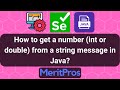 How to get a number (int or double) from a string message in Java?