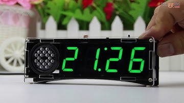 DIY Electronic Clock Kit 51 SCM Digital LED Clock Set With Acrylic Shell Light Control