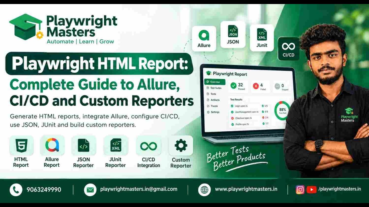 Playwright HTML Report Tutorial 2026 | Generate, View & Fix Test ...