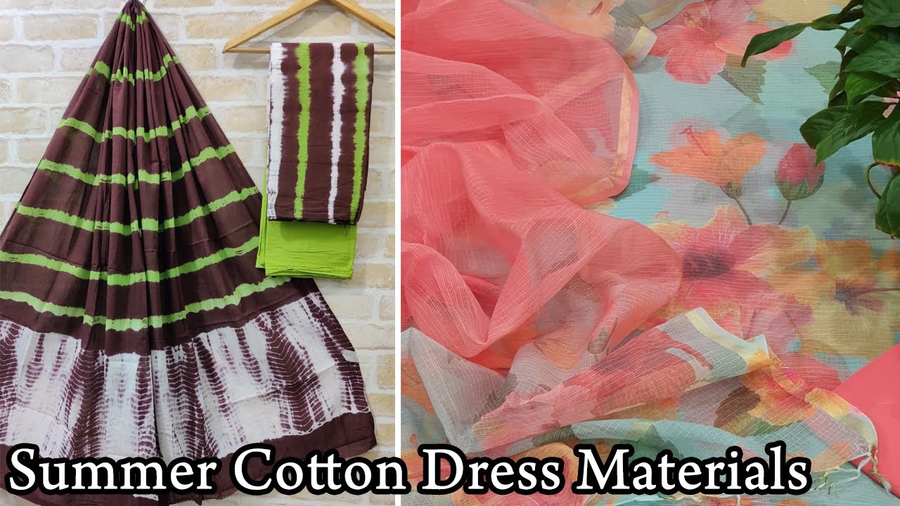 Summer Cotton Dress Materials Online Shopping YouTube