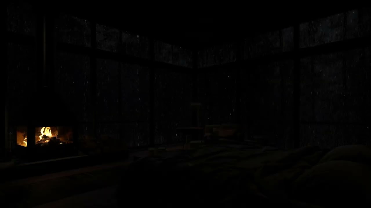 Rain & Fireplace Harmony for Deep Focus, Calm Mind, Relaxation and Tranquil Night Ambience 🌧️🔥