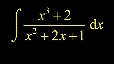 Partial fractions integral with long division and repeated linear factor in denominator.