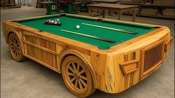 "Handmade Wooden Pool Table — Insane Supercar-Inspired Design!