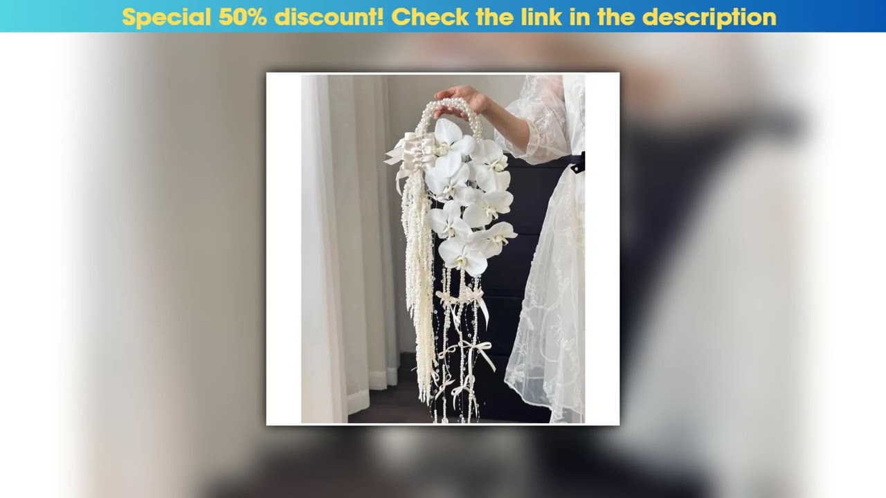 Flash Sale Premium sense Phalaenopsis waterfall simulation flower wedding bride water drop hand bou