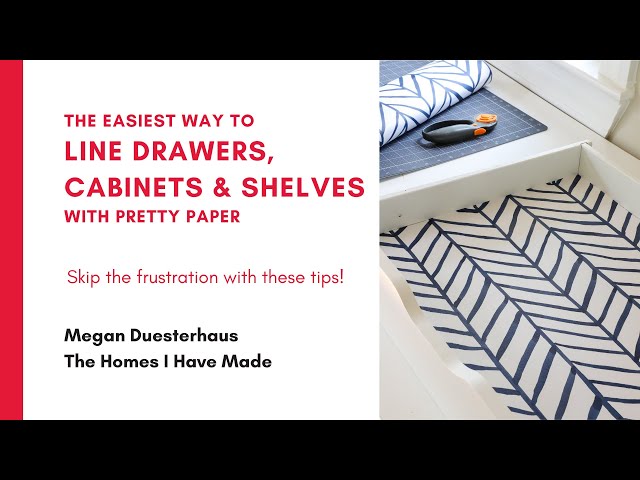 The Best Way to Line Drawers & Shelves with Pretty Paper - The