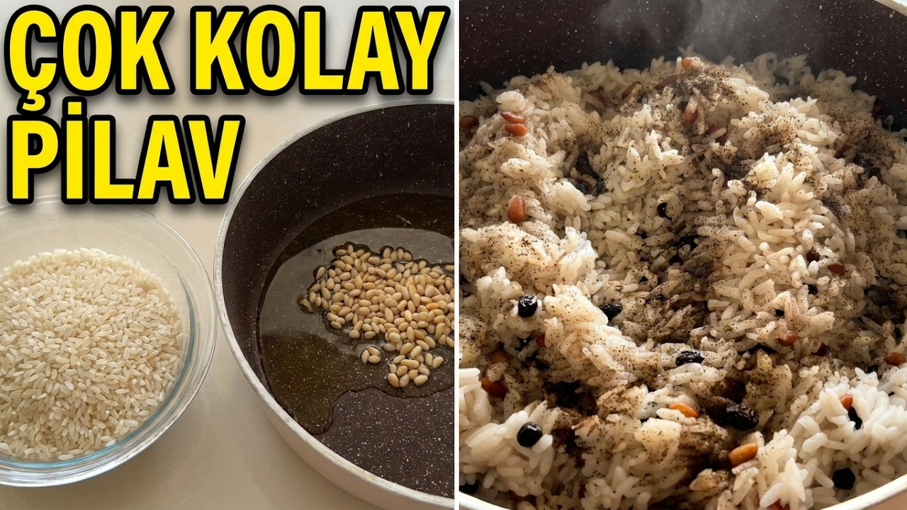Enfes Tane Tane Pilav ???? –  ✅ Pratik  Çam Fıstıklı Kuş Üzümlü Pilav Tarifi