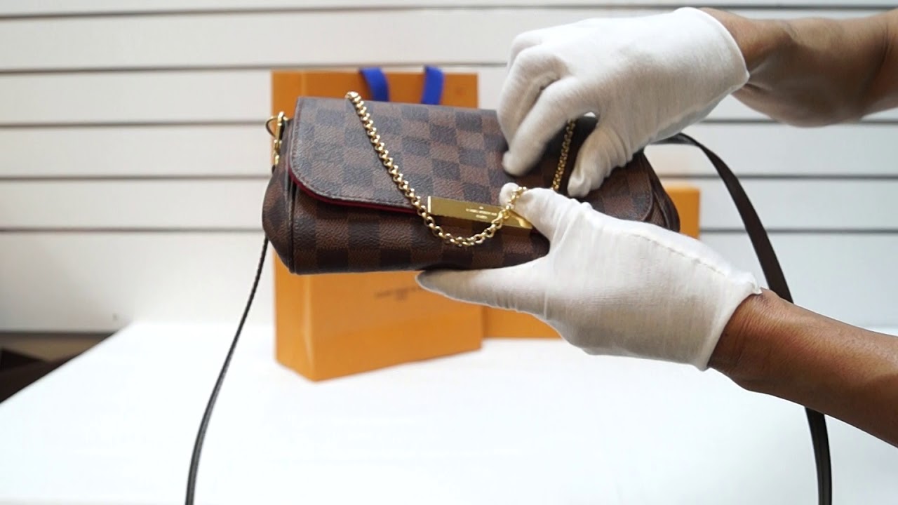 LOUIS VUITTON Favorite PM Damier Ebene Shoulder Crossbody Bag REVIEW |PRE-OWNED