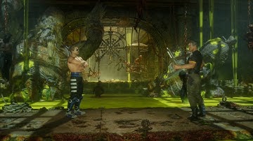 MK11 - Johnny Cage vs. The Terminator + Stage Brutality | Dead Pool Stage