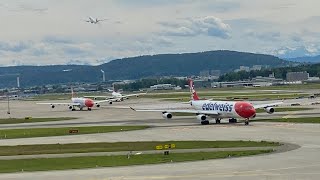 12 Minutes of Nonstop Takeoffs I Zürich Airport Planespotting