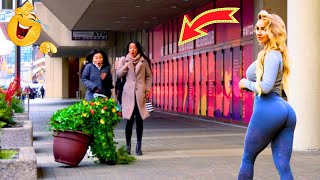 Girls almost faint with Bushman prank surprise!