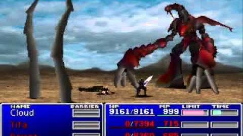 FF7(PS1)-Ruby WEAPON(No KOTR/Mime/Game Over/7777)