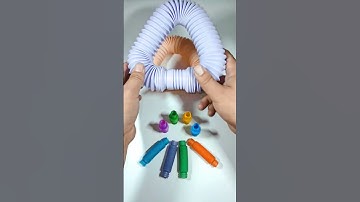 Very relaxing changing color and voicing of pop tube l DIY 😎#relaxing #creative #poptubesound #diy