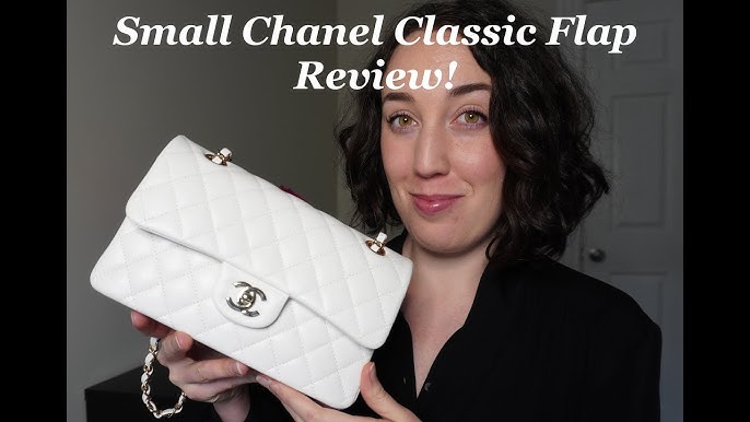 CHANEL Caviar Quilted Medium Sweet Classic Flap White 831950