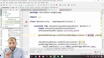45 Android Kotlin  WidgetsApp  RadioGroup, RadioButton setOnCheckedChangeListener Programming