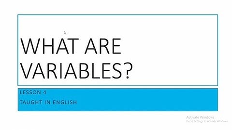 What Are Variables in Computer Programming (Lesson 4)