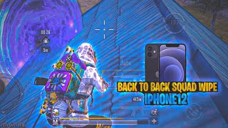 AGGRESSIVE SQUAD WIPE IN BGMI 💥IPHONE 12 SMOOTH + 90FPS ? PUBG / BGMI TEST 2024 ⚡️