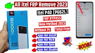 itel p40 frp bypass | New method | without pc | all itel frp remove 2023 ?fix apps not open