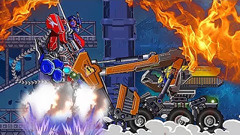 Robot Excavator in Excavator Shape VS Robot Sickle - Game Show - Game Play - 2016 - HD