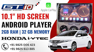 GT 10 Car Android Player installed in HONDA I-VTEC