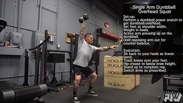 Single Arm Dumbbell  Overhead Squat