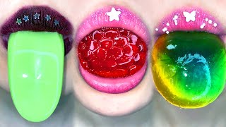 Asmr Green Tongue Jelly Honey Raspberry Pudding Kiwi Jelly Eating Sounds Shorts Mukbang Teekaa 먹방